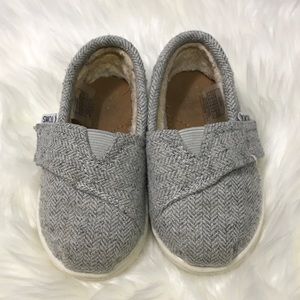 Herringbone Faux Fur Lined Slip-On TOMS